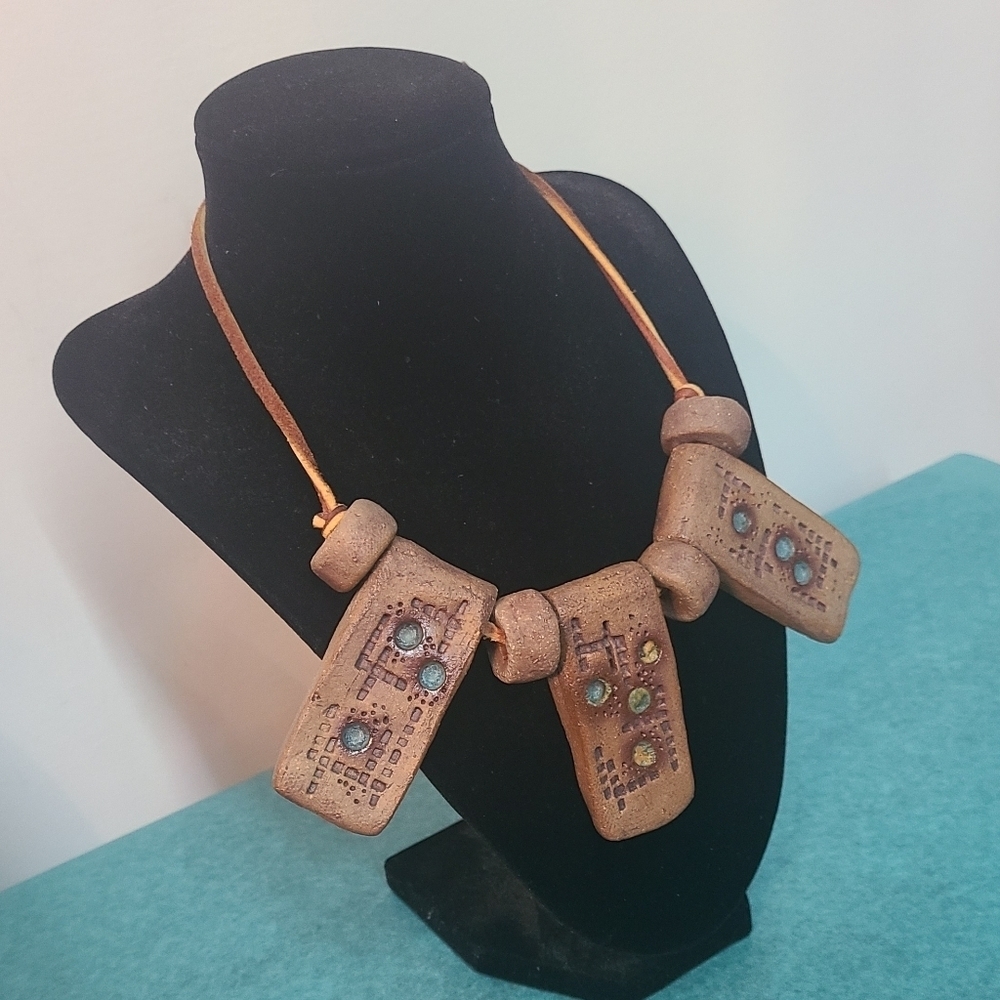 3 stone Tribal Like Necklace